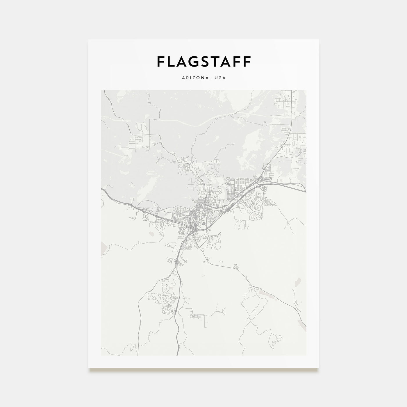 Flagstaff Map Portrait Poster