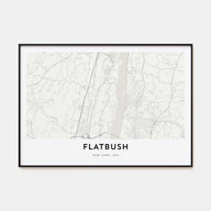 Flatbush Map Landscape Poster