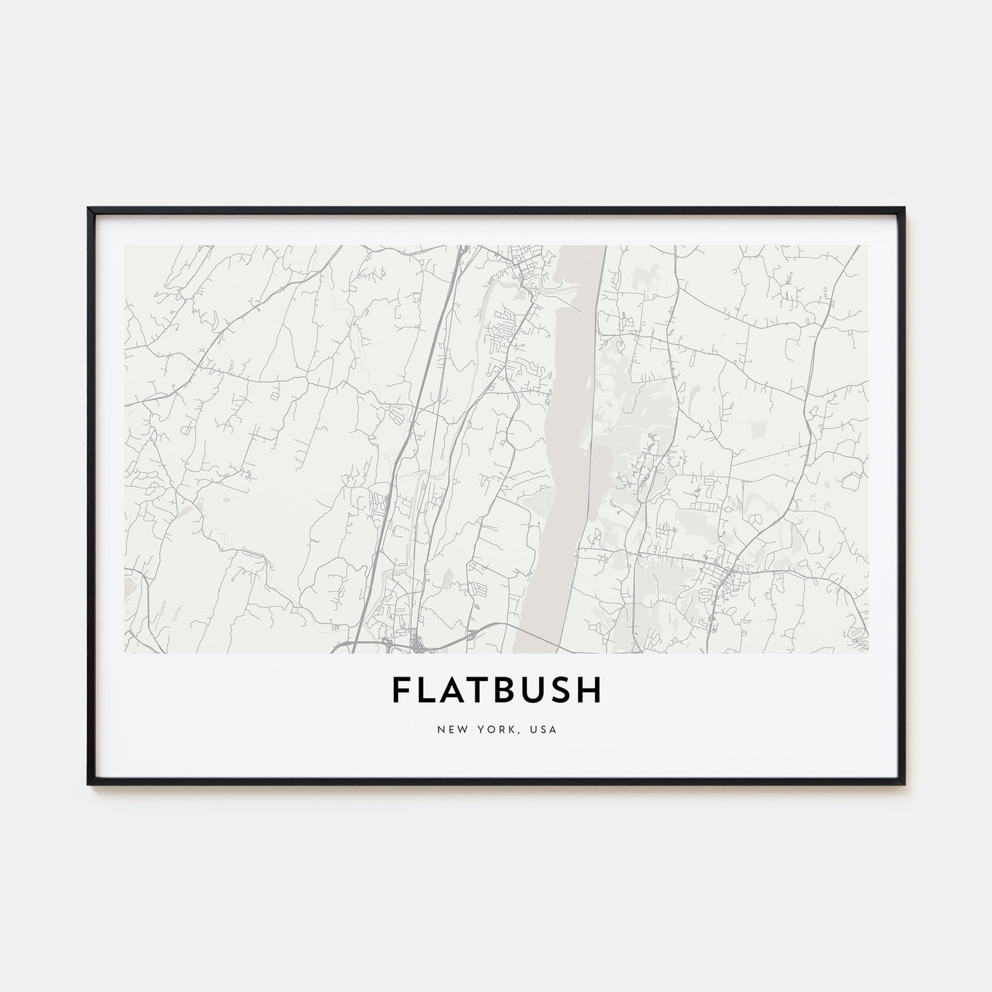 Flatbush Map Landscape Poster