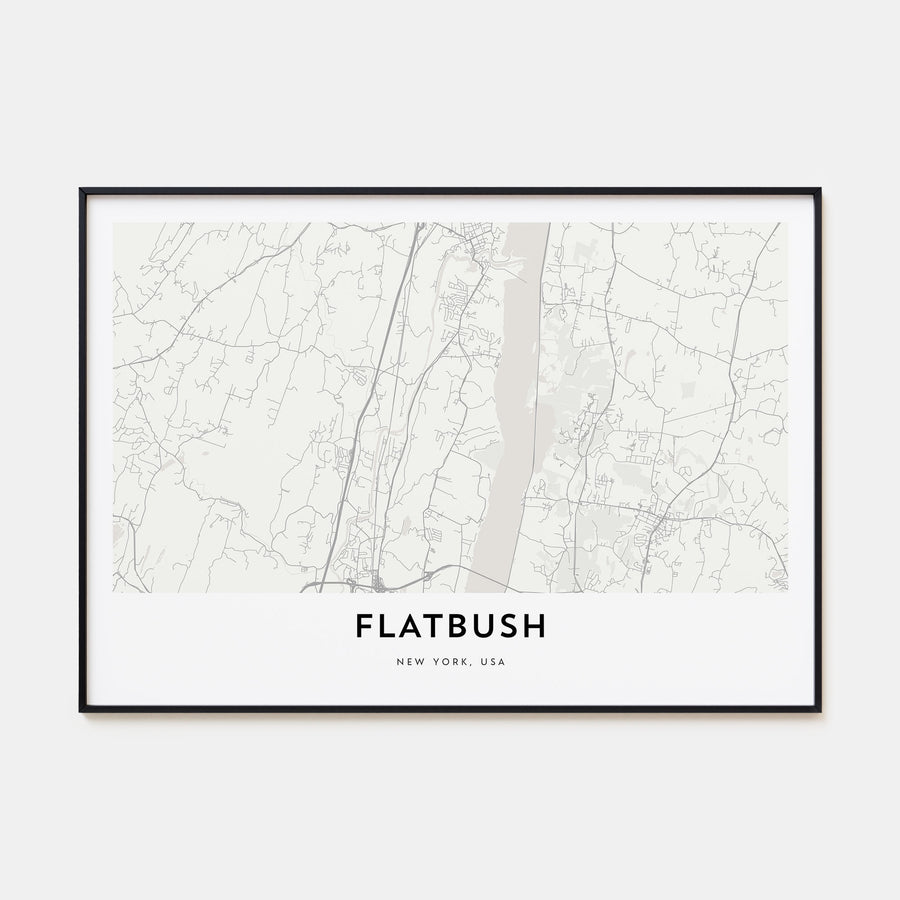 Flatbush Map Landscape Poster