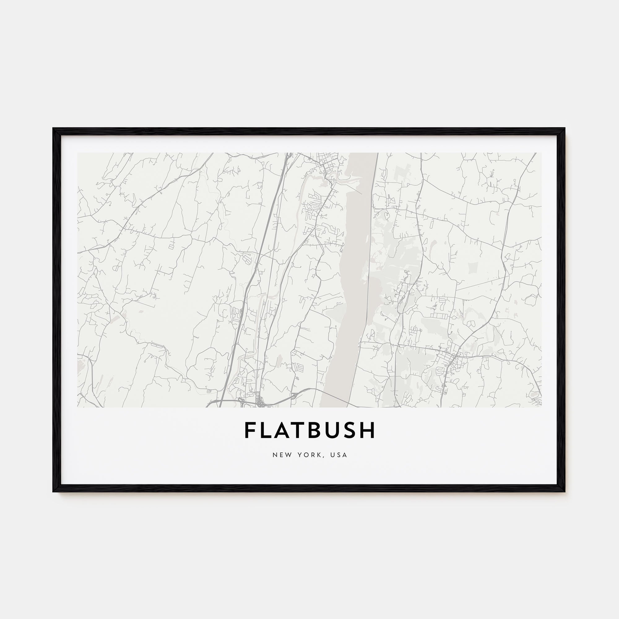 Flatbush Map Landscape Poster