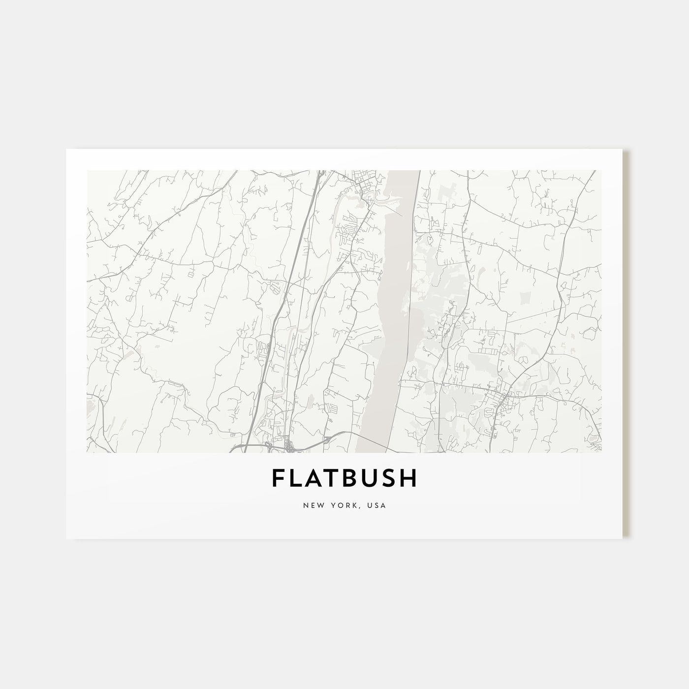 Flatbush Map Landscape Poster