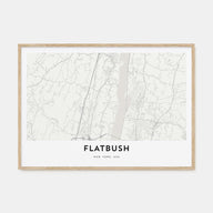 Flatbush Map Landscape Poster
