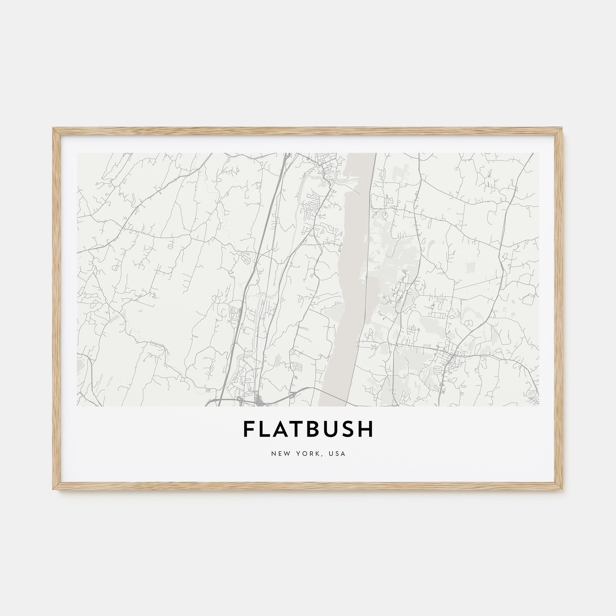 Flatbush Map Landscape Poster