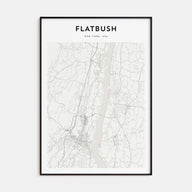 Flatbush Map Portrait Poster