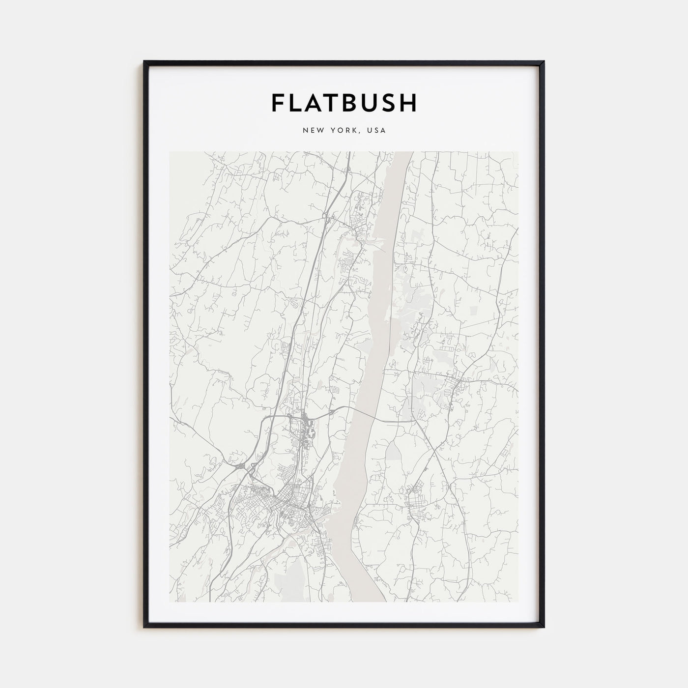 Flatbush Map Portrait Poster