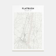 Flatbush Map Portrait Poster
