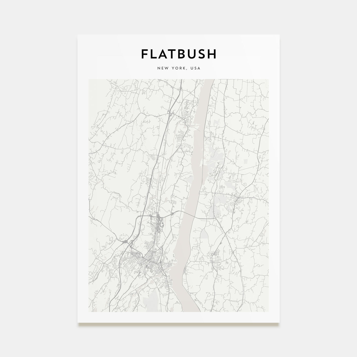 Flatbush Map Portrait Poster