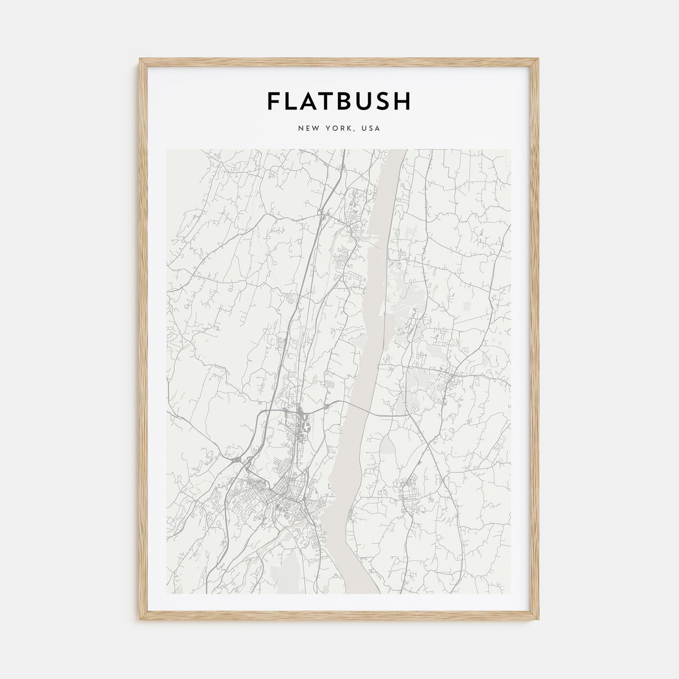 Flatbush Map Portrait Poster