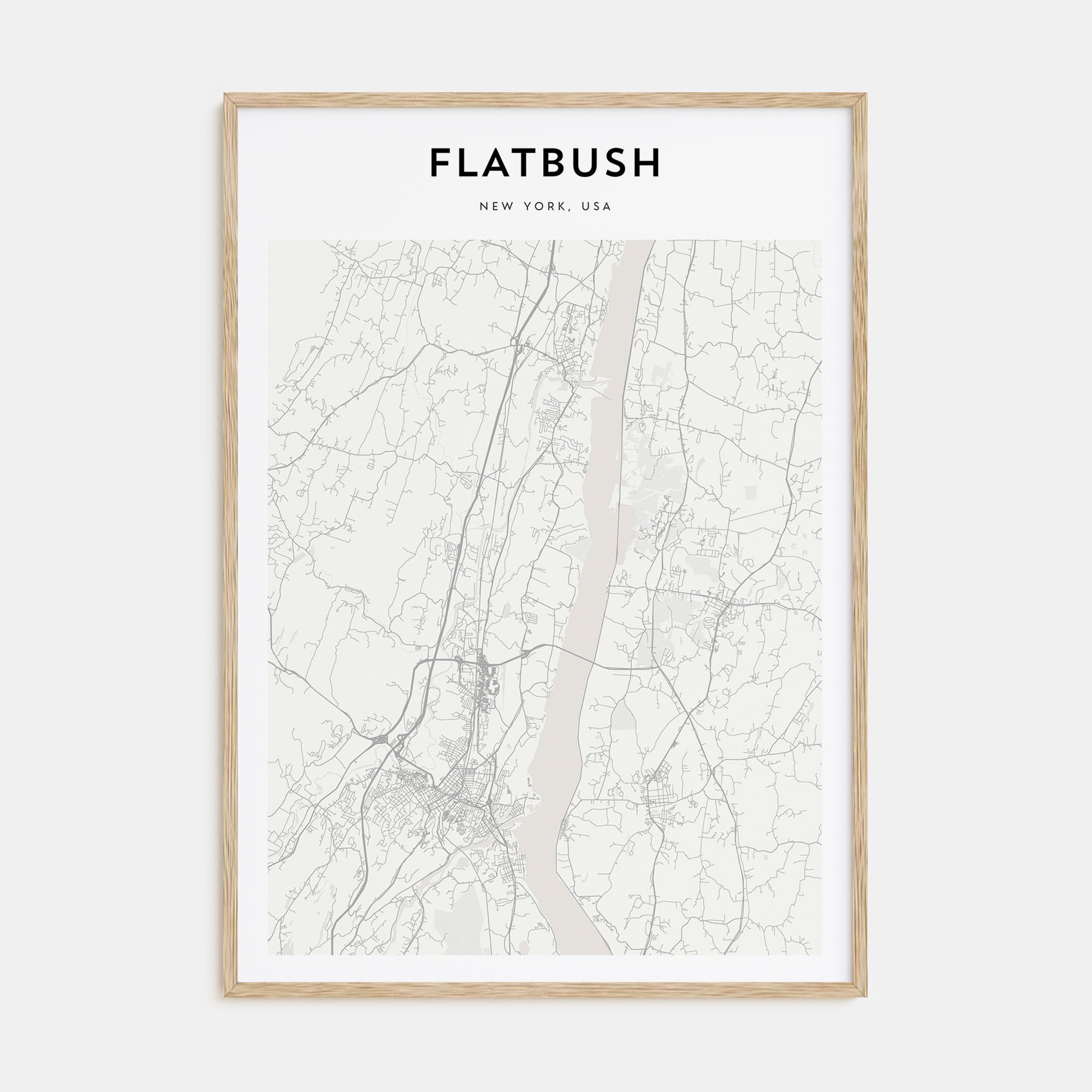 Flatbush Map Portrait Poster
