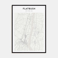 Flatbush Map Portrait Poster
