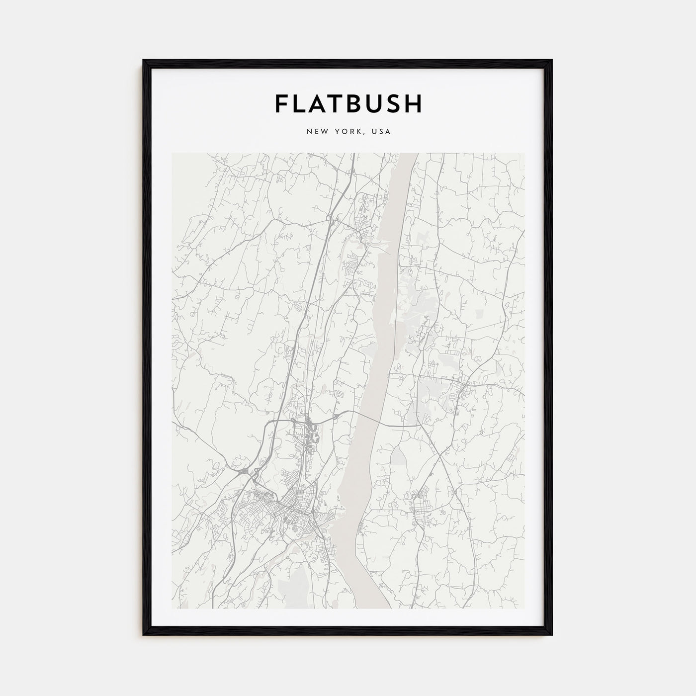 Flatbush Map Portrait Poster