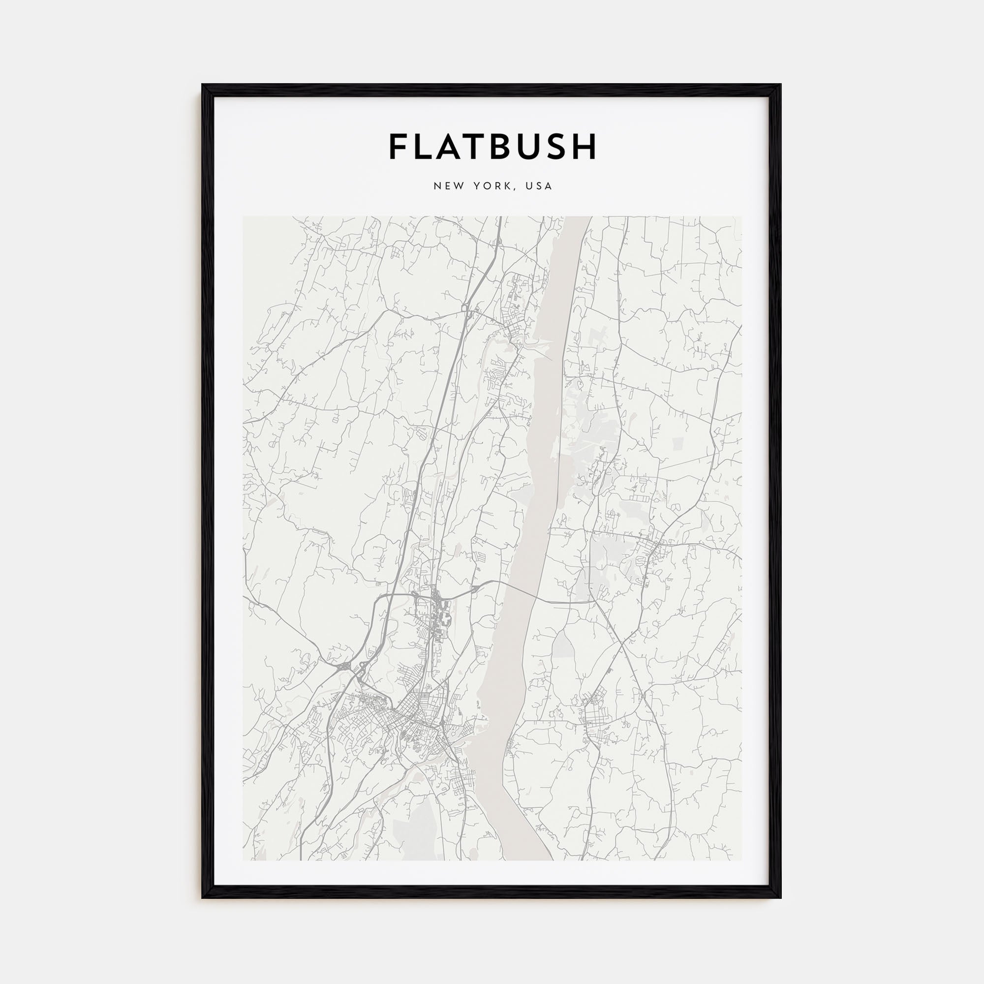 Flatbush Map Portrait Poster