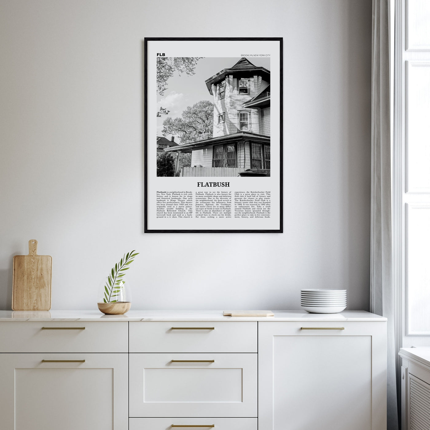 Flatbush Travel B&W Poster