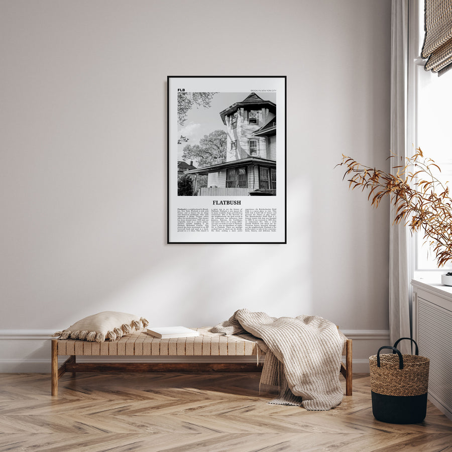 Flatbush Travel B&W Poster