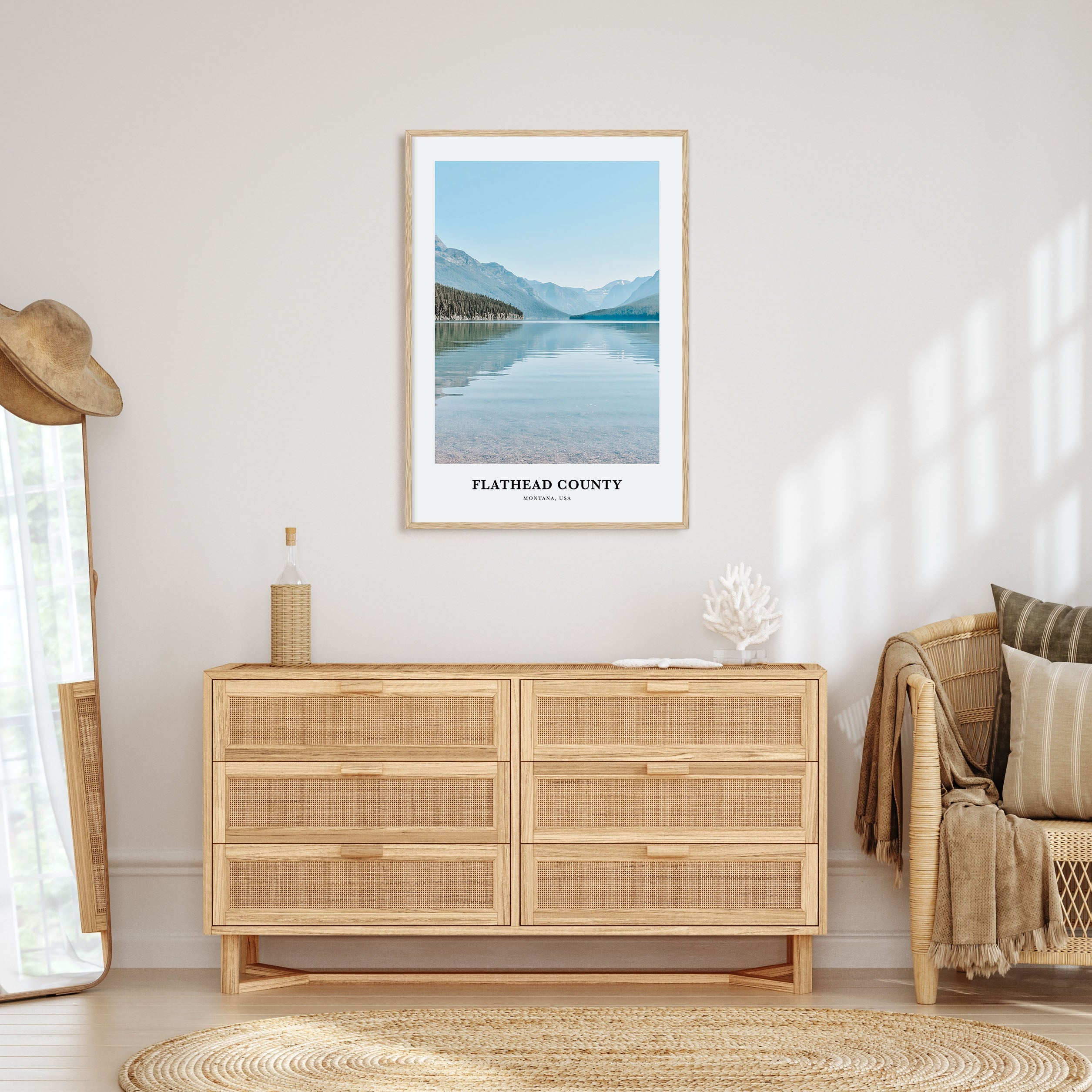 Flathead County Portrait Color Poster