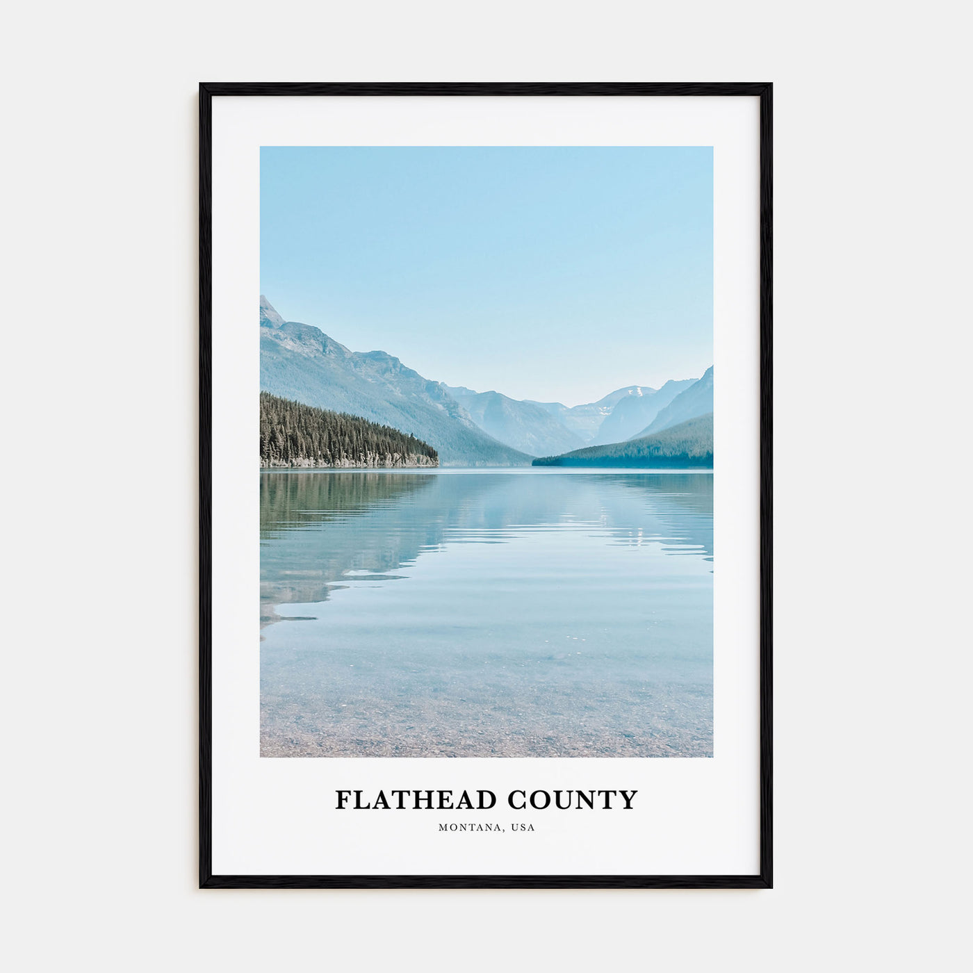 Flathead County Portrait Color Poster