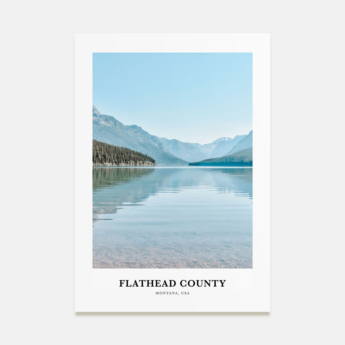 Flathead County Portrait Color Poster