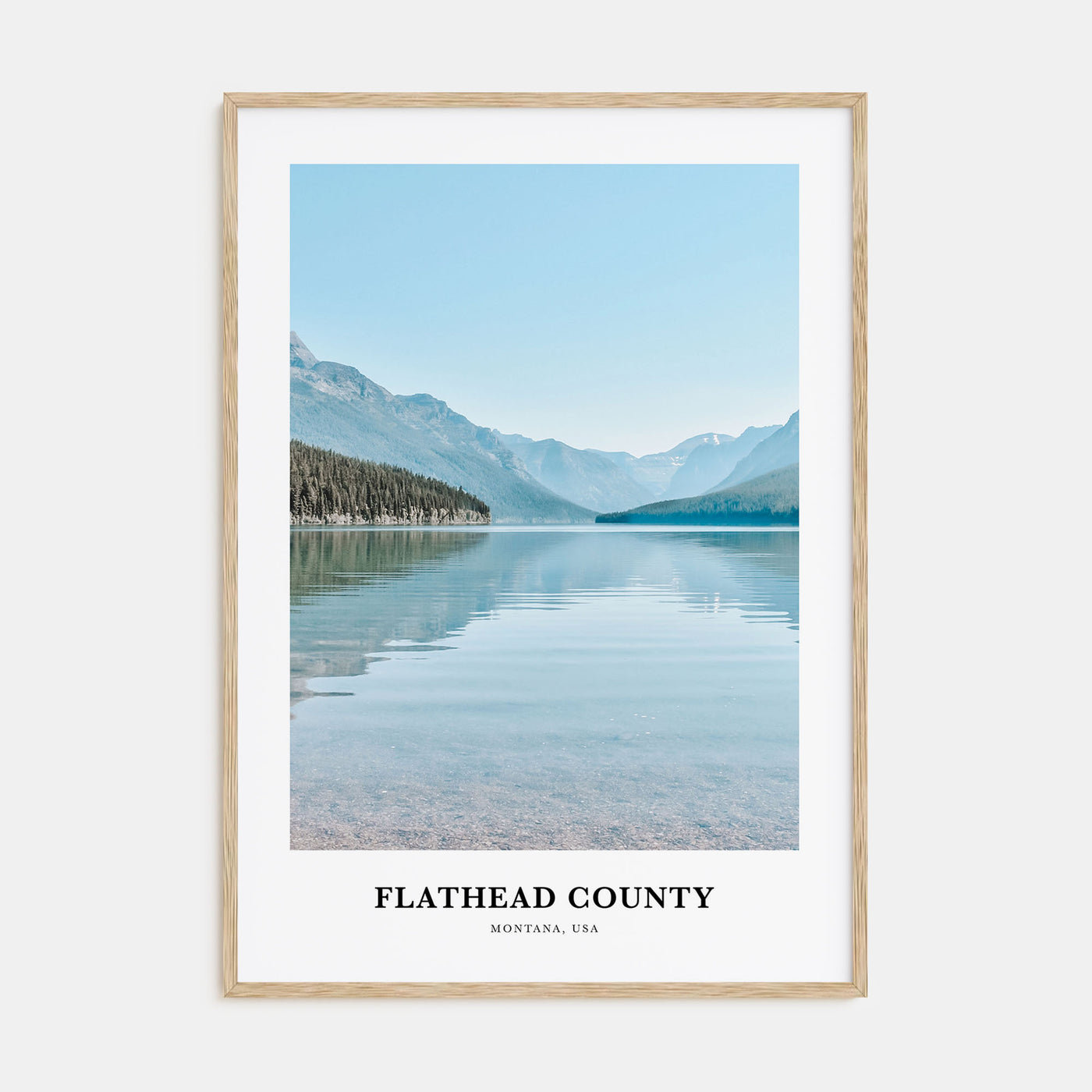 Flathead County Portrait Color Poster
