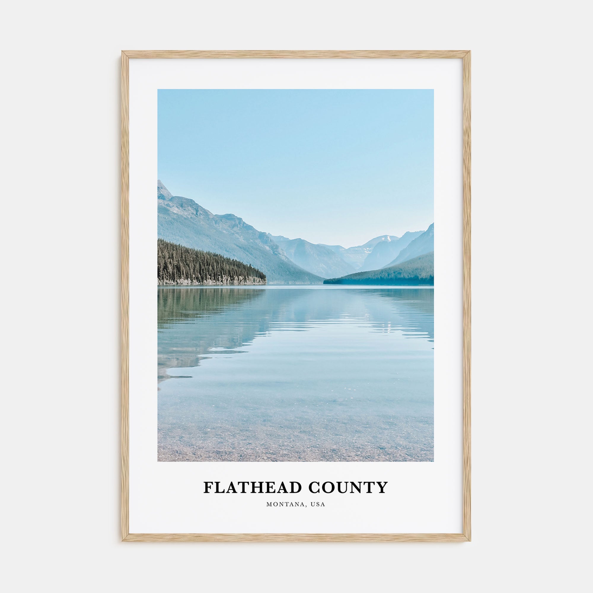 Flathead County Portrait Color Poster