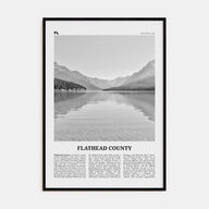 Flathead County Travel B&W Poster