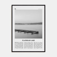Flathead Lake Travel B&W Poster