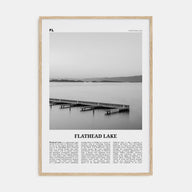 Flathead Lake Travel B&W Poster