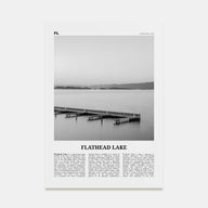 Flathead Lake Travel B&W Poster