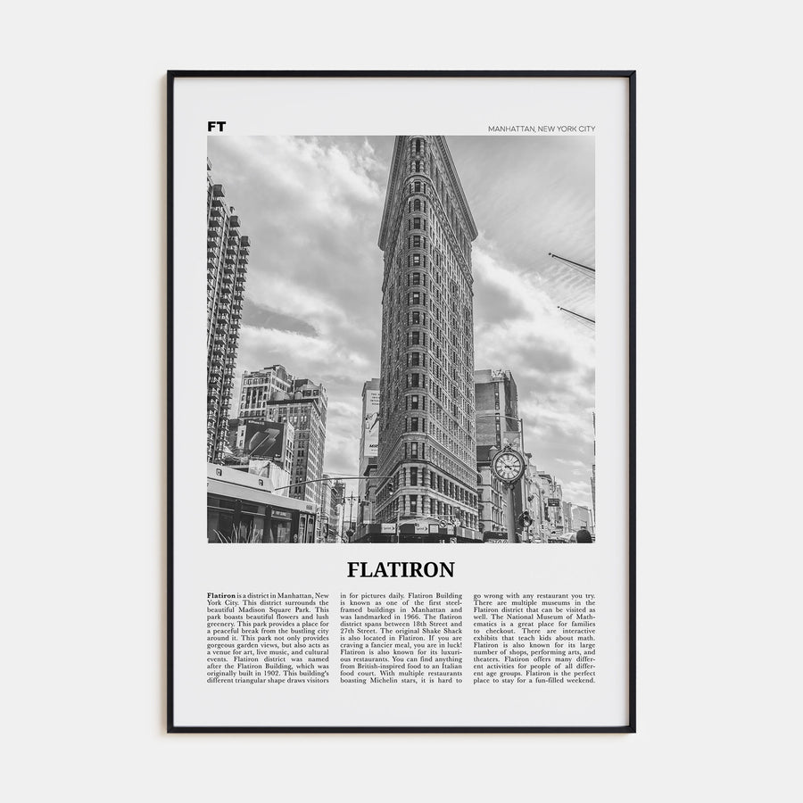 Flatiron Travel B&W Poster