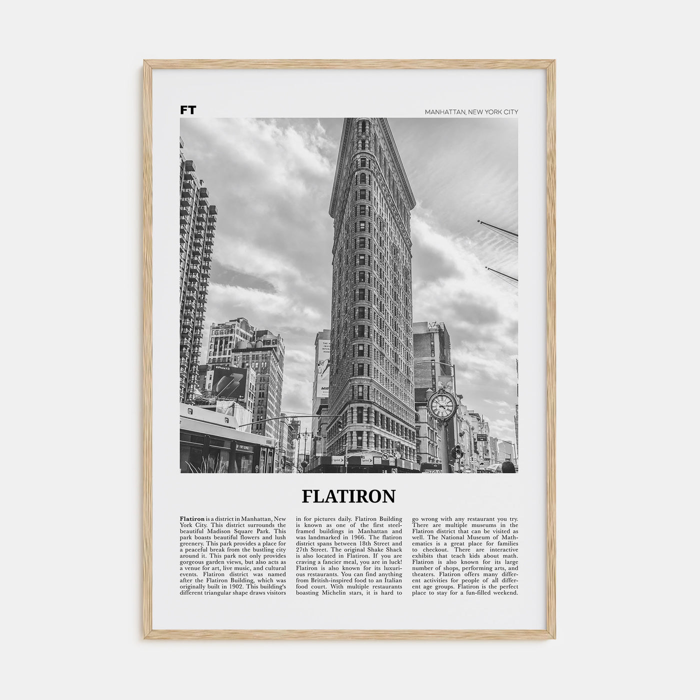 Flatiron Travel B&W Poster