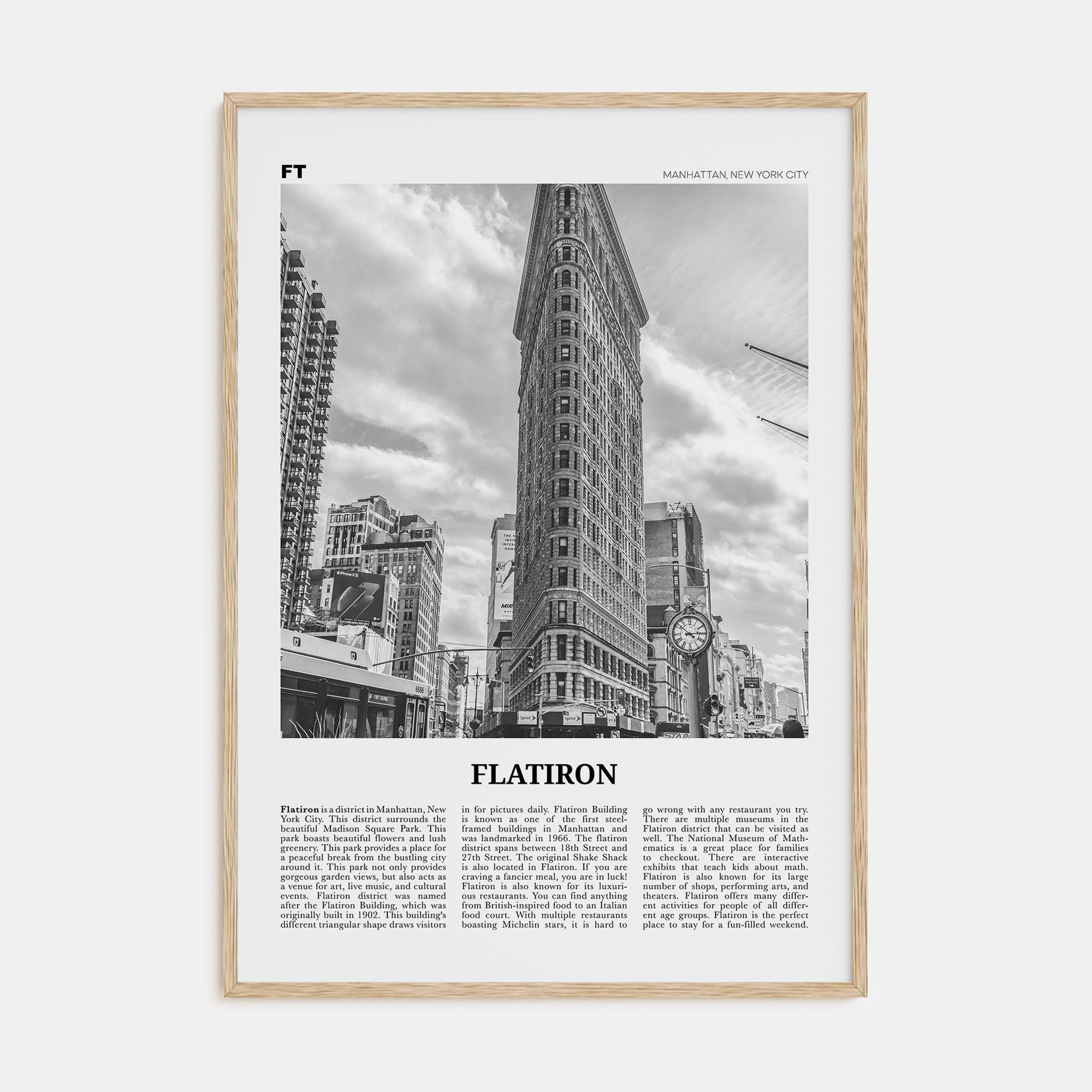 Flatiron Travel B&W Poster