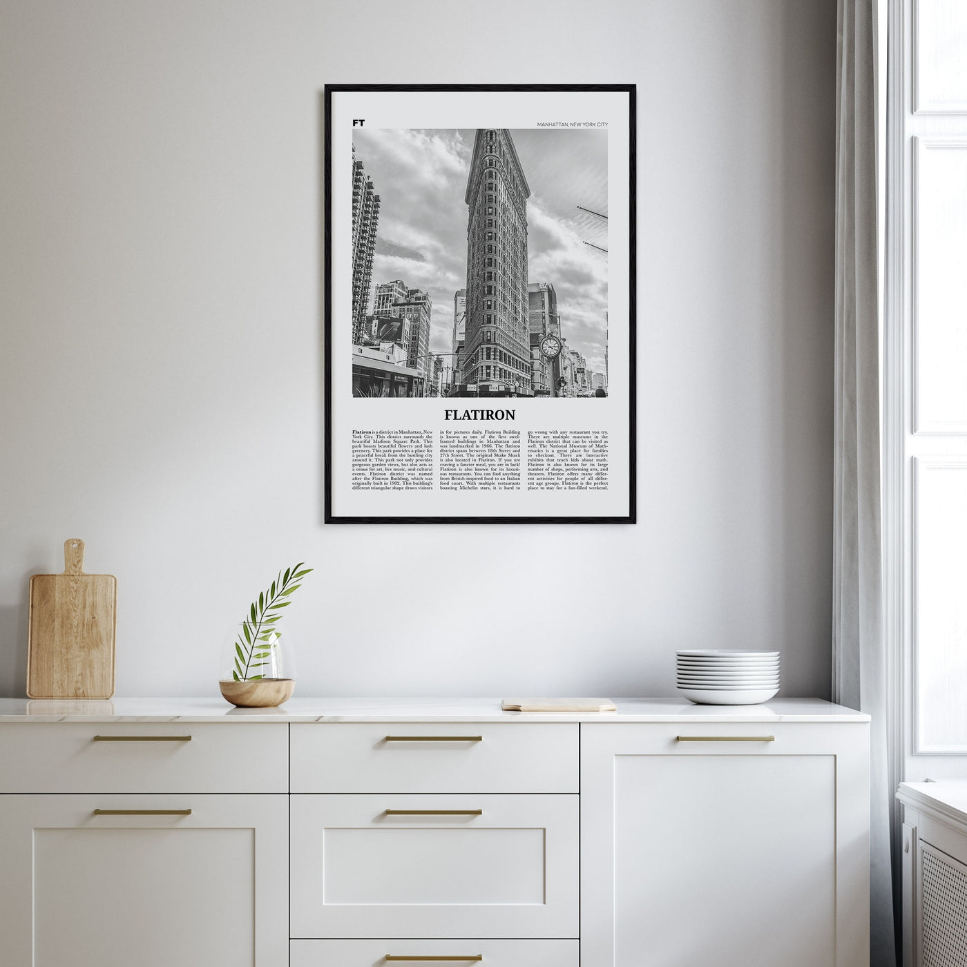 Flatiron Travel B&W Poster