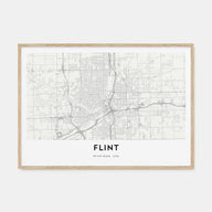 Flint Map Landscape Poster