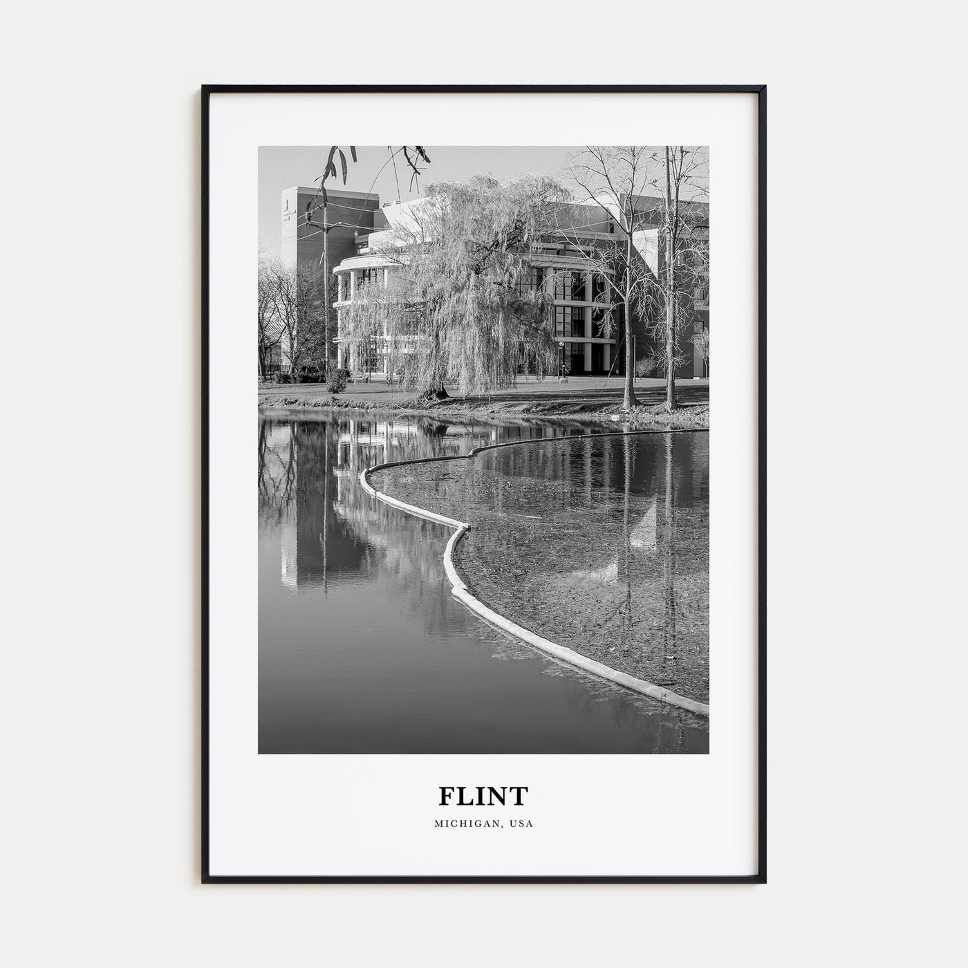 Flint Portrait B&W Poster