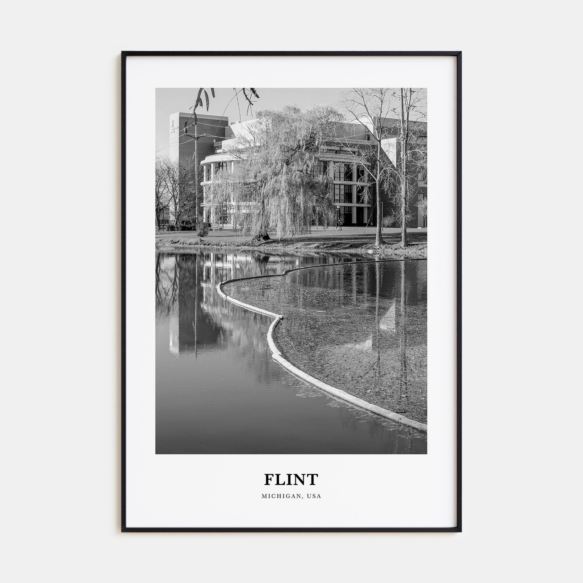 Flint Portrait B&W Poster