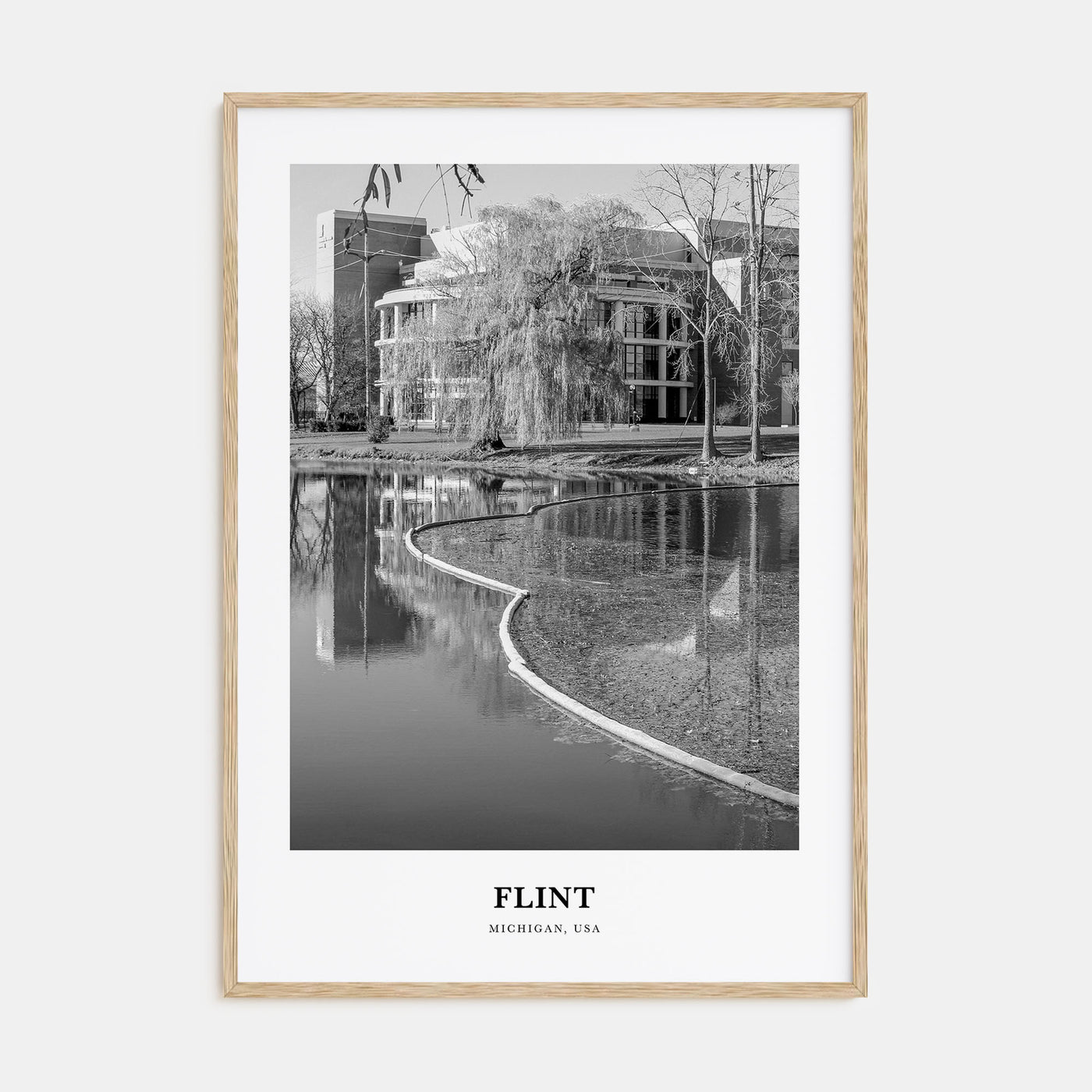 Flint Portrait B&W Poster