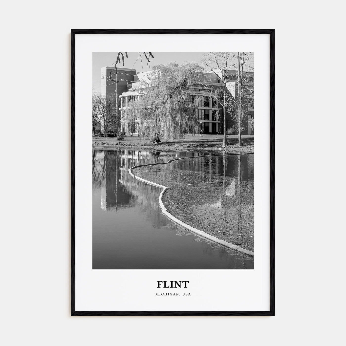 Flint Portrait B&W Poster