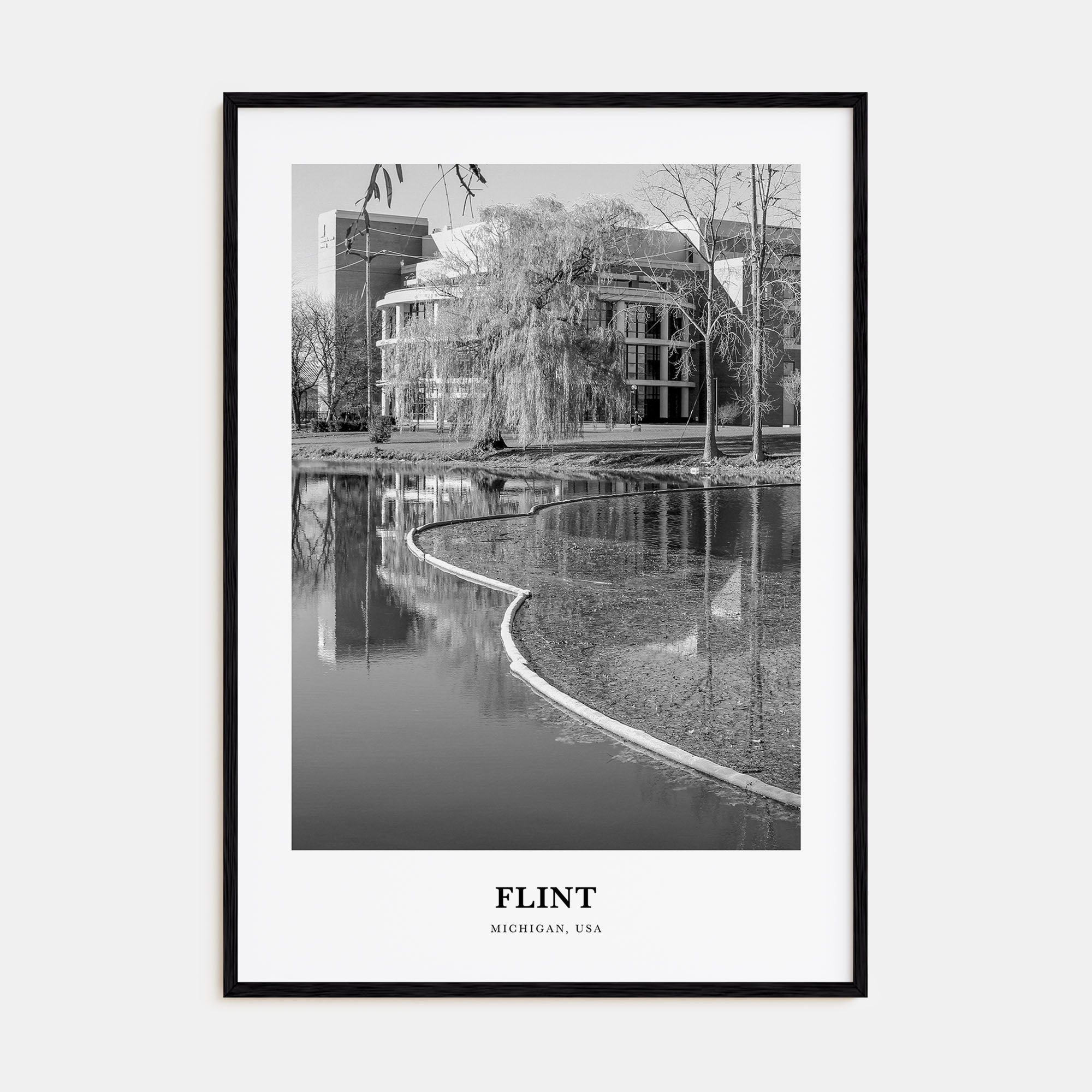 Flint Portrait B&W Poster