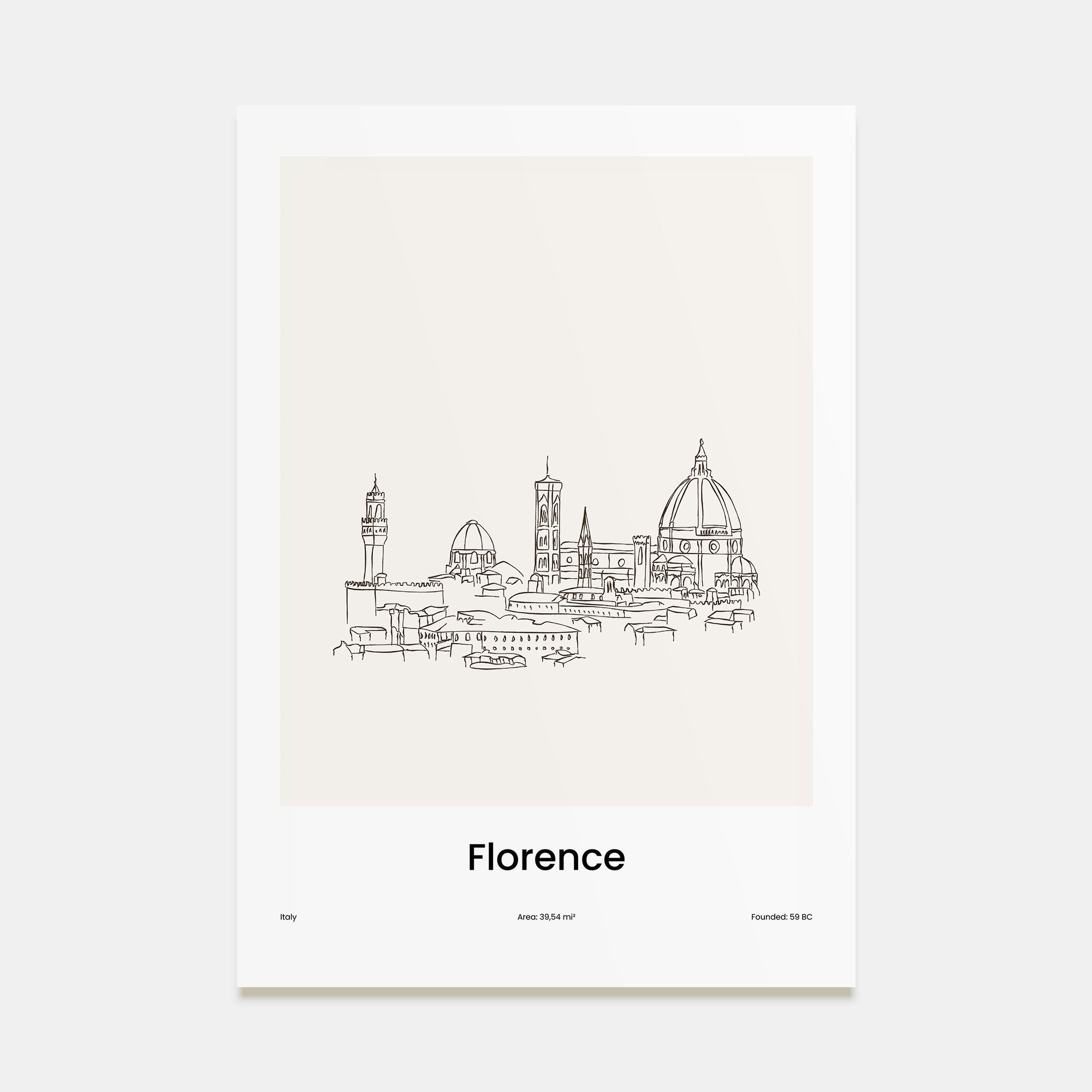 Florence Drawn Poster