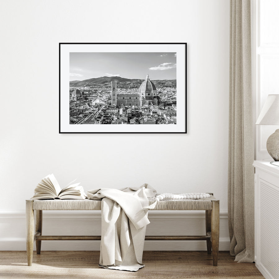 Florence Landscape B&W Poster