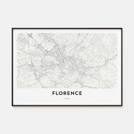 Florence Map Landscape Poster