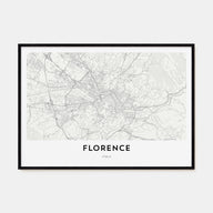 Florence Map Landscape Poster