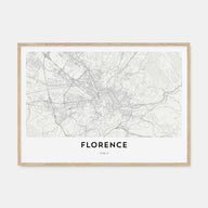 Florence Map Landscape Poster