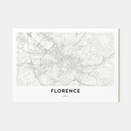 Florence Map Landscape Poster