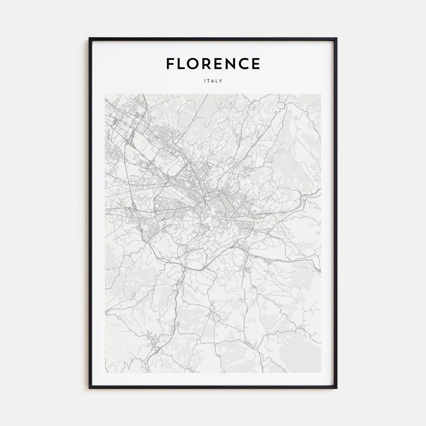 Florence Map Portrait Poster