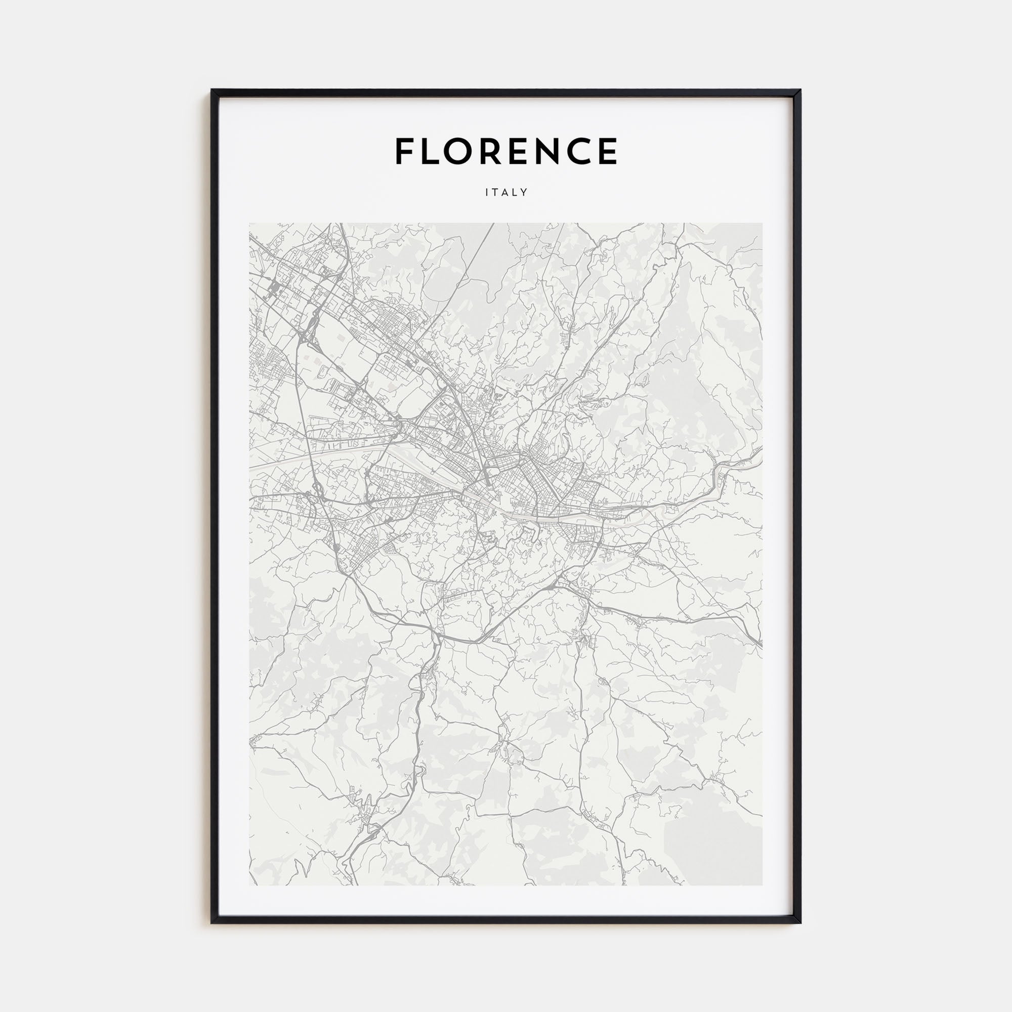 Florence Map Portrait Poster