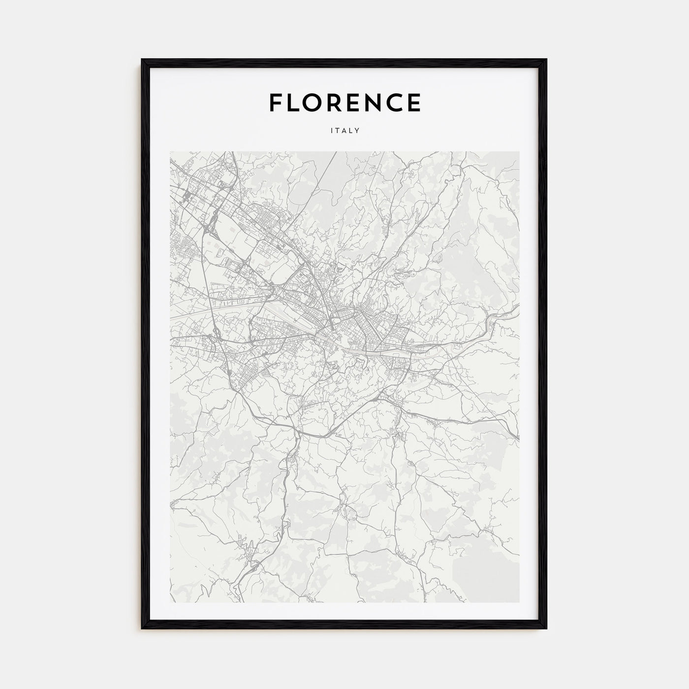 Florence Map Portrait Poster