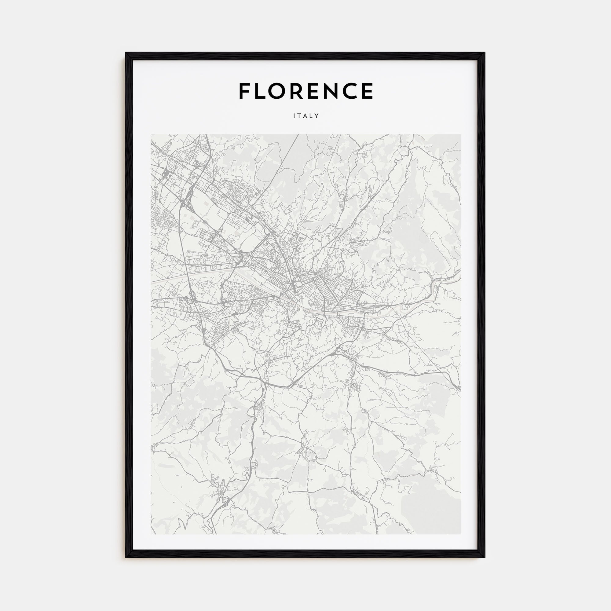 Florence Map Portrait Poster