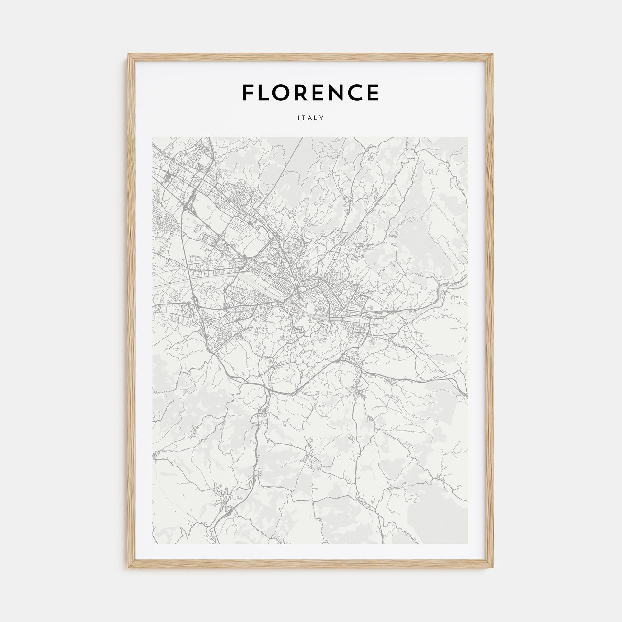 Florence Map Portrait Poster