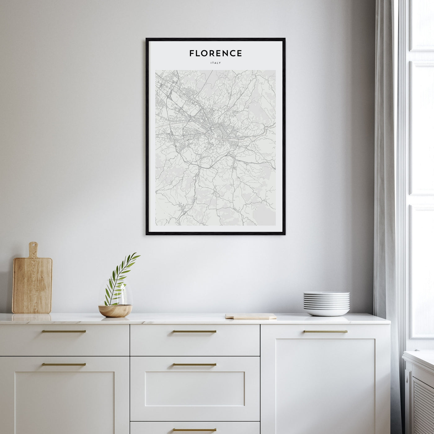 Florence Map Portrait Poster